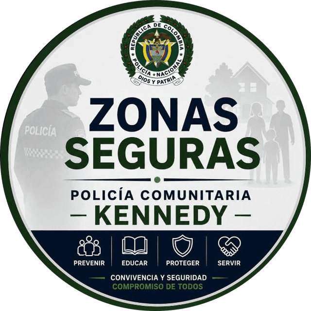 Logo Zonas Seguras — Policía Comunitaria Kennedy